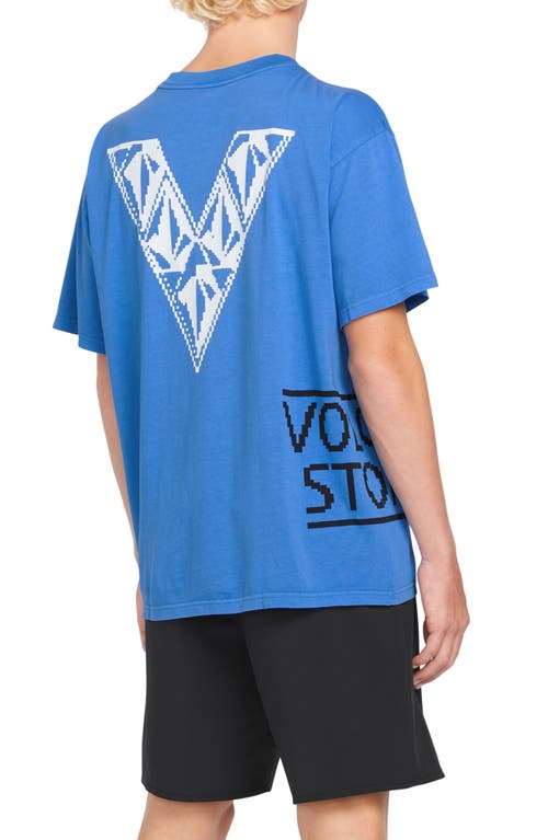 Shop Volcom X Fergus Purcell Fergadelic Oversize Graphic T-shirt In Patriot Blue