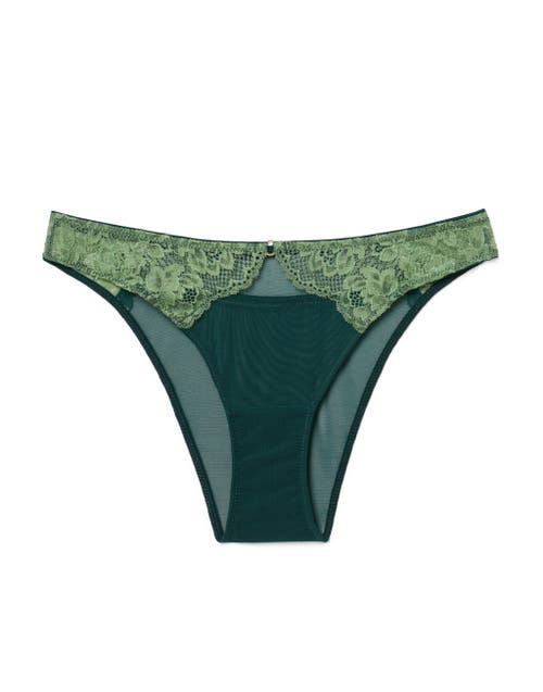 Adore Me Abella Cheeky Panties In Dark Green