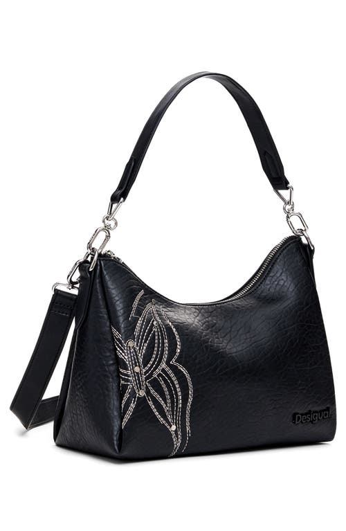 Shop Desigual Goodall Faux Leather Shoulder Bag In Black