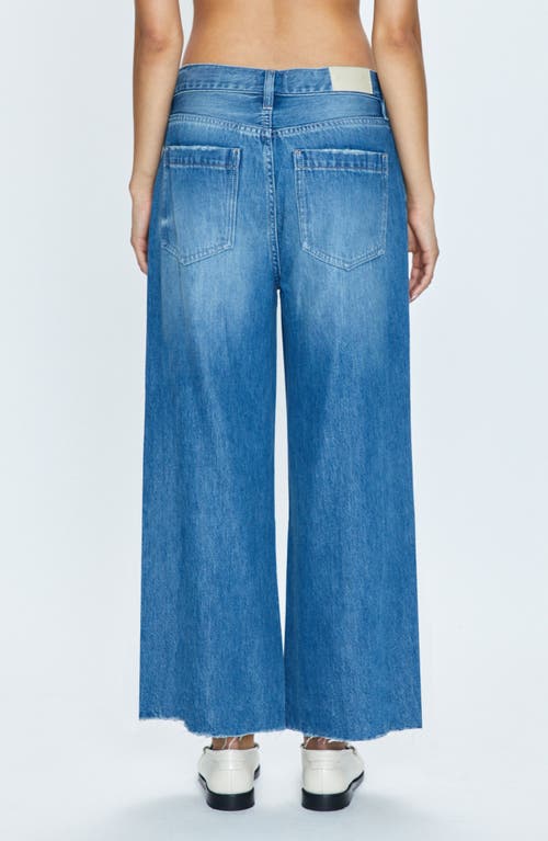 Shop Pistola Jadyn Raw Hem Crop Wide Leg Jeans In Amalfi