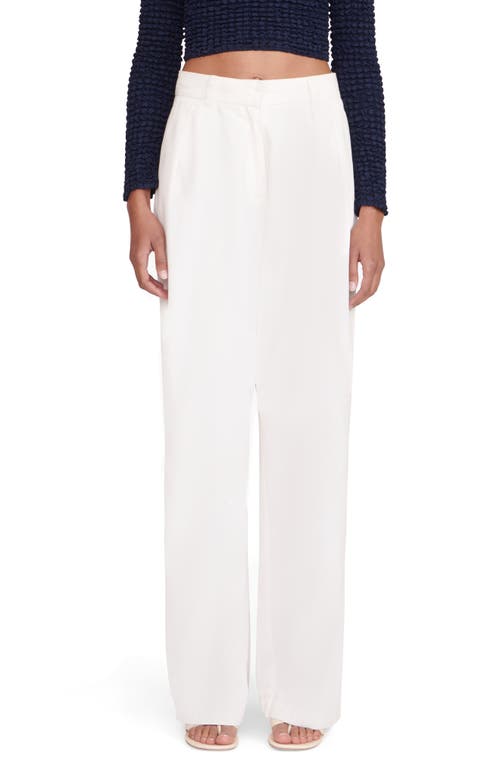 STAUD Luisa Cotton Pants in Ivory at Nordstrom, Size 14