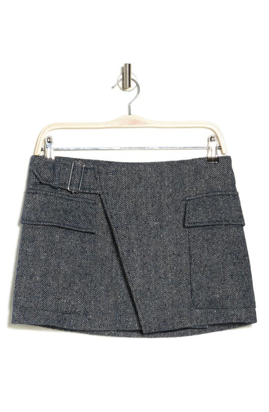 Shop A.l.c Conan Wrap Cargo Miniskirt In Navy/ Cream