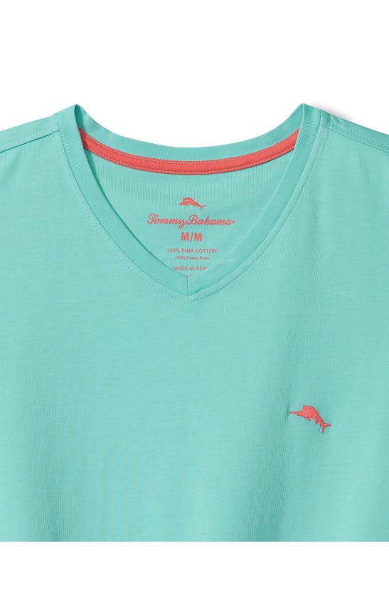Shop Tommy Bahama New Bali Skyline V-neck T-shirt In Blue Swell