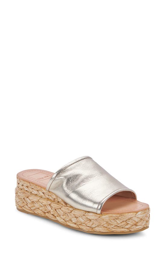 Dolce Vita Pablos Platform Sandal In Light Gold
