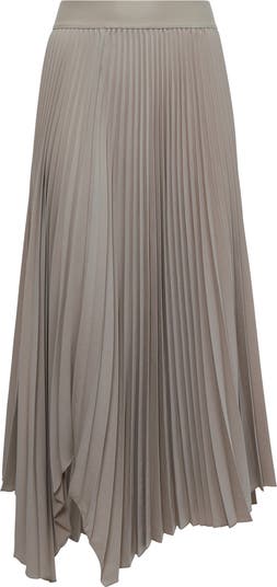 Jodie Pleated Handkerchief Hem Skirt