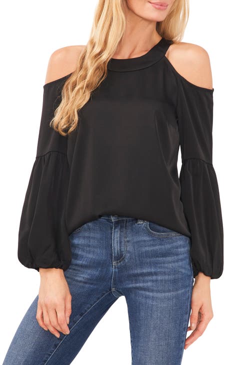 black cold shoulder tops | Nordstrom