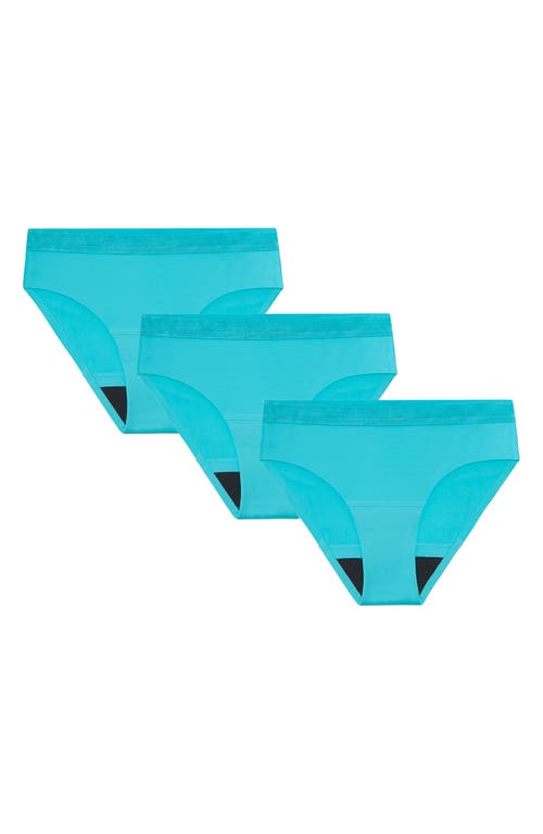 Proof® 3-Pack Teen Period & Leakproof Briefs in Aqua 