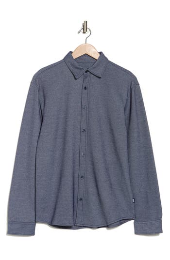 Dkny Sportswear Metro Button-up Shirt In Blue
