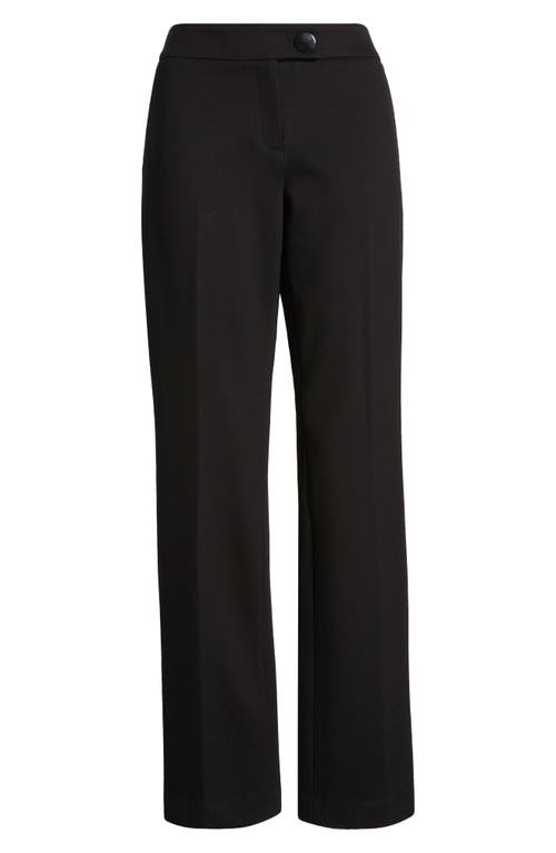 Anne Klein Extended Button Tab Pants In Anne Black