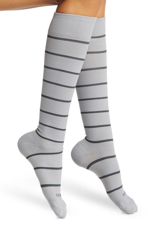 Stripe Knee Highs in Grey/Charcoal