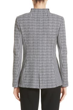 St. John Collection Mini Houndstooth Plaid Jacket | Nordstrom