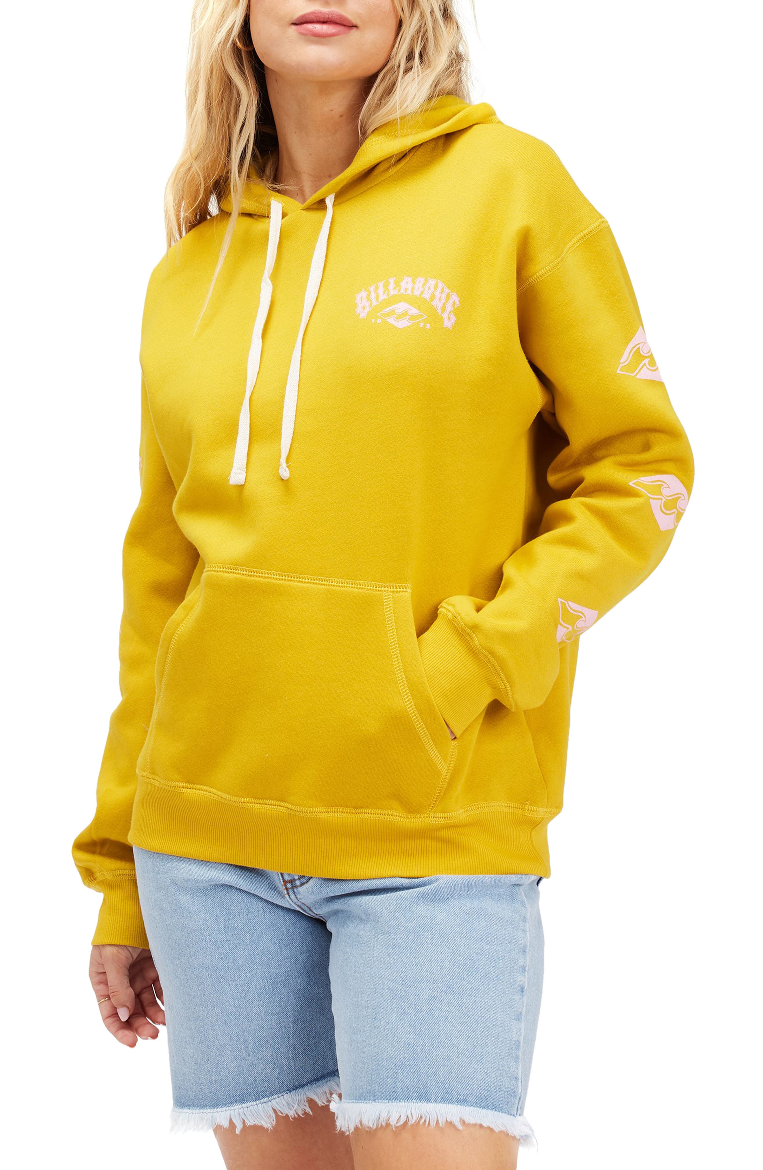 yellow sweatshirt for ladies