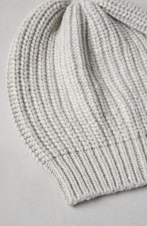 Shop Brunello Cucinelli Cashmere And Silk Beanie In Pearl Grey