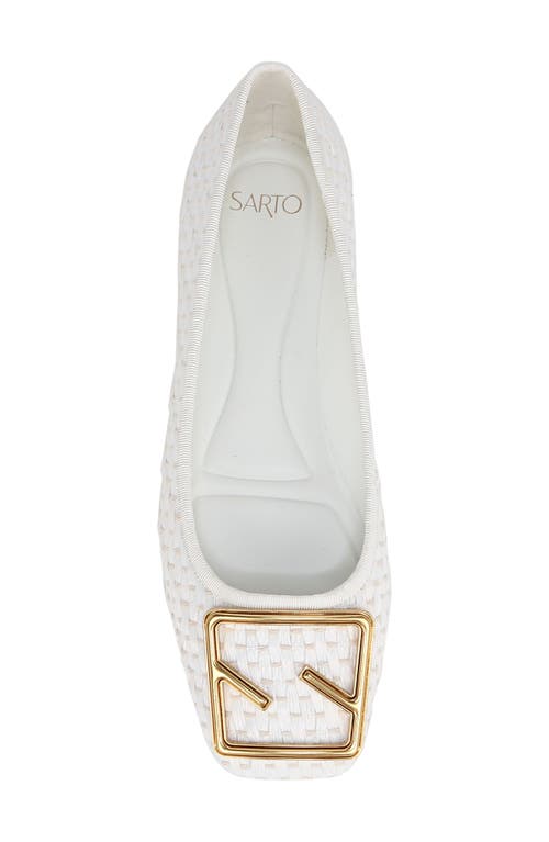 Sarto By Franco Sarto Amaya 6 Square Toe Flat In White