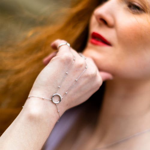 Lucy Quartermaine Women's Art Deco Halo Hand Chain In Gold Vermeil In Gold