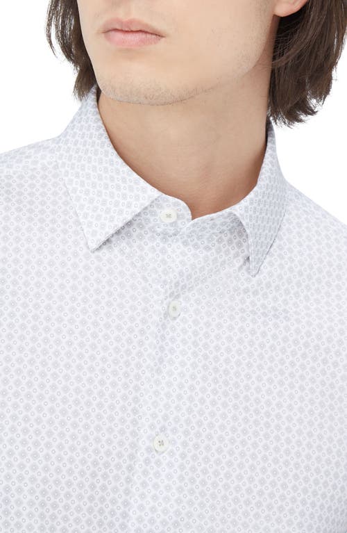 Shop Bugatchi Ooohcotton® Jules Button-up Shirt In Platinum