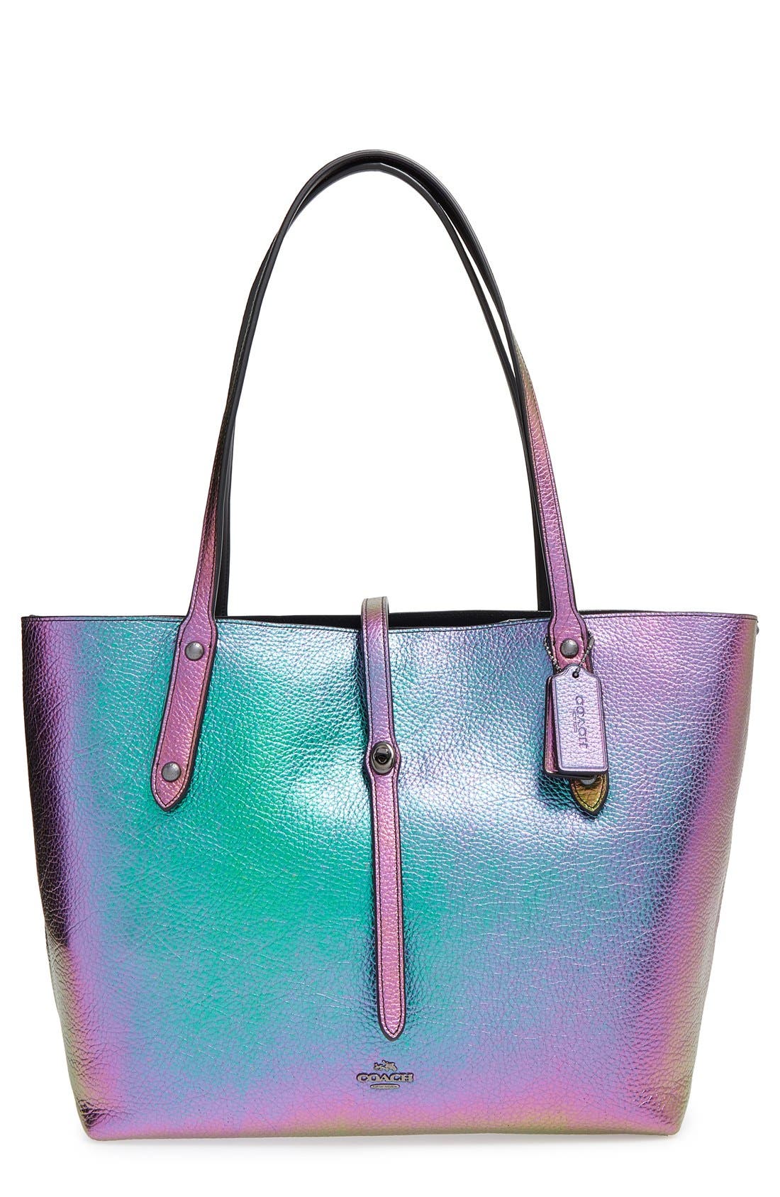 Women Silver Holographic Hologram Shopping Handbag Satchel Shoulder Bag Tote 