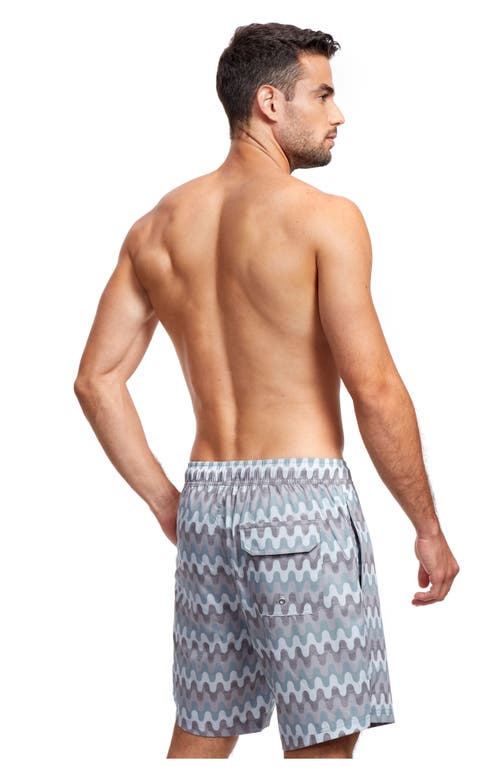 Shop Gottex Men Beach Vibe 7" Swim Shorts In Multi Grey