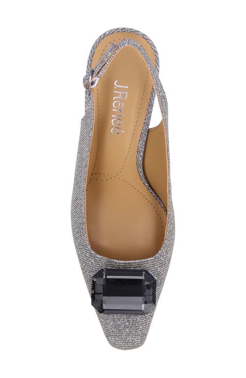 Shop J. Reneé Saskia Slingback Square Toe Pump In Pewter