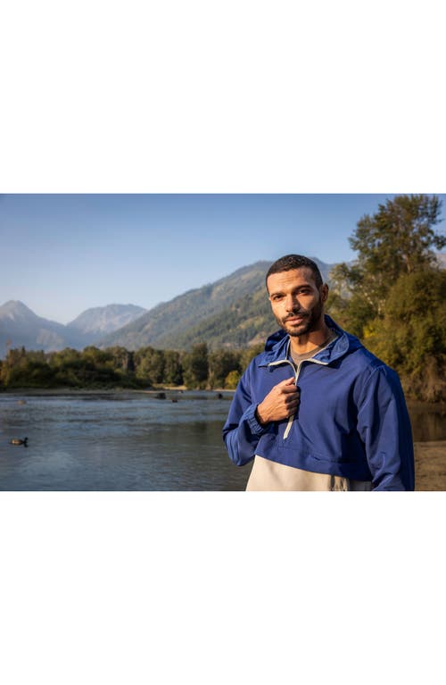Cutter & Buck Charter Anorak Jacket In Tour Blue/polished