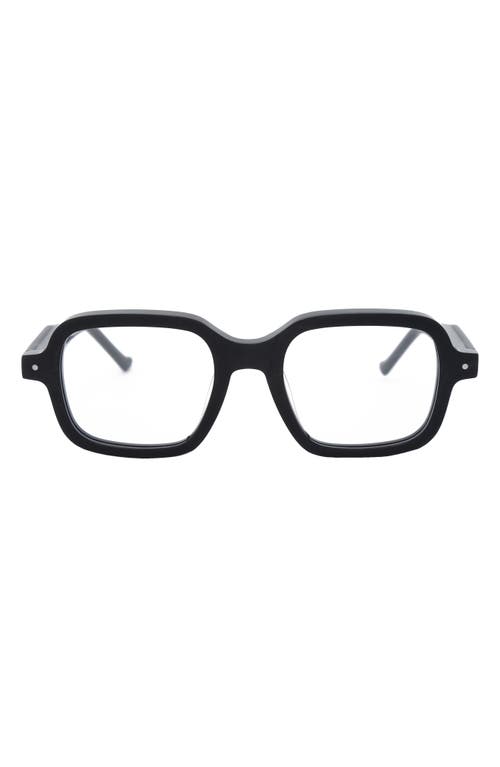 Sext Square Reading Glasses in Black/Clear