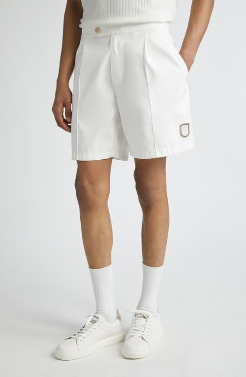 Brunello Cucinelli Logo Patch Bermuda Shorts In Cim65 Bianco/bianco