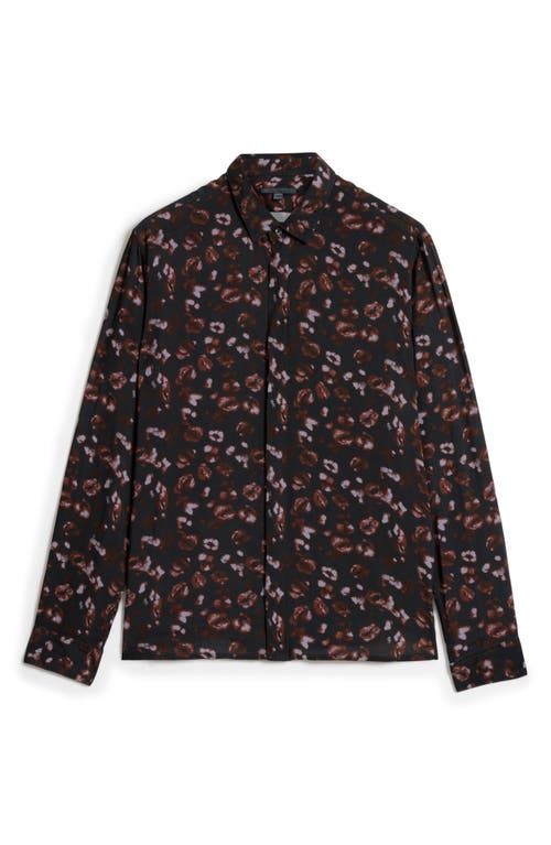 John Varvatos Men's Rodney Kiss-print Sport Shirt In Carbon Grey