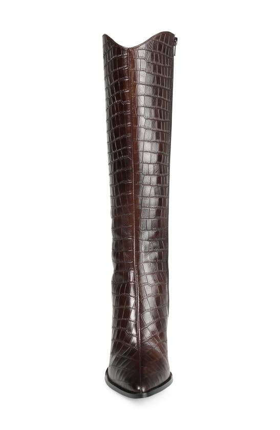 Journee Signature Laila Leather Boot In Brown