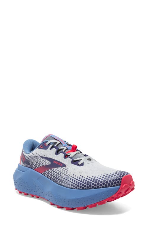 Caldera 6 Trail Running Shoe in Oyster/Blissful Blue/Pink