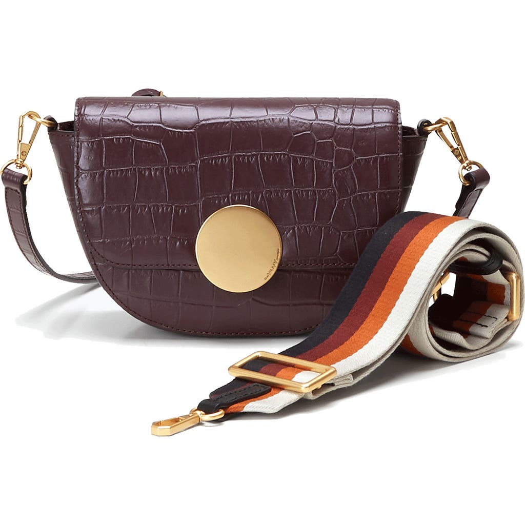 ORYANY ORYANY LOTTIE CROC EMBOSSED LEATHER CROSSBODY BAG