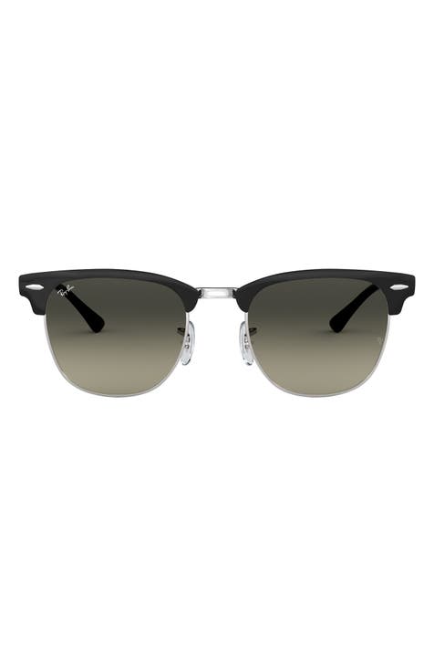 Top-Quality Metal Grey Gradient Lens Sunglasses, Silver Frame Andrew Tate  Style