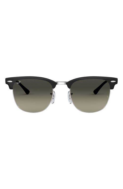 Ray Ban Ray-ban Clubmaster 51mm Sunglasses In Silver/black/grey Gradient