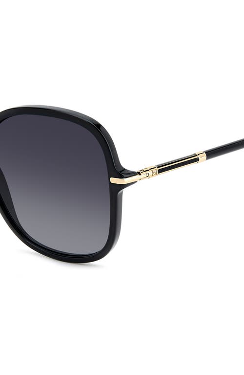 Carolina Herrera Oversize-frame Sunglasses In Black/dark Grey Sf