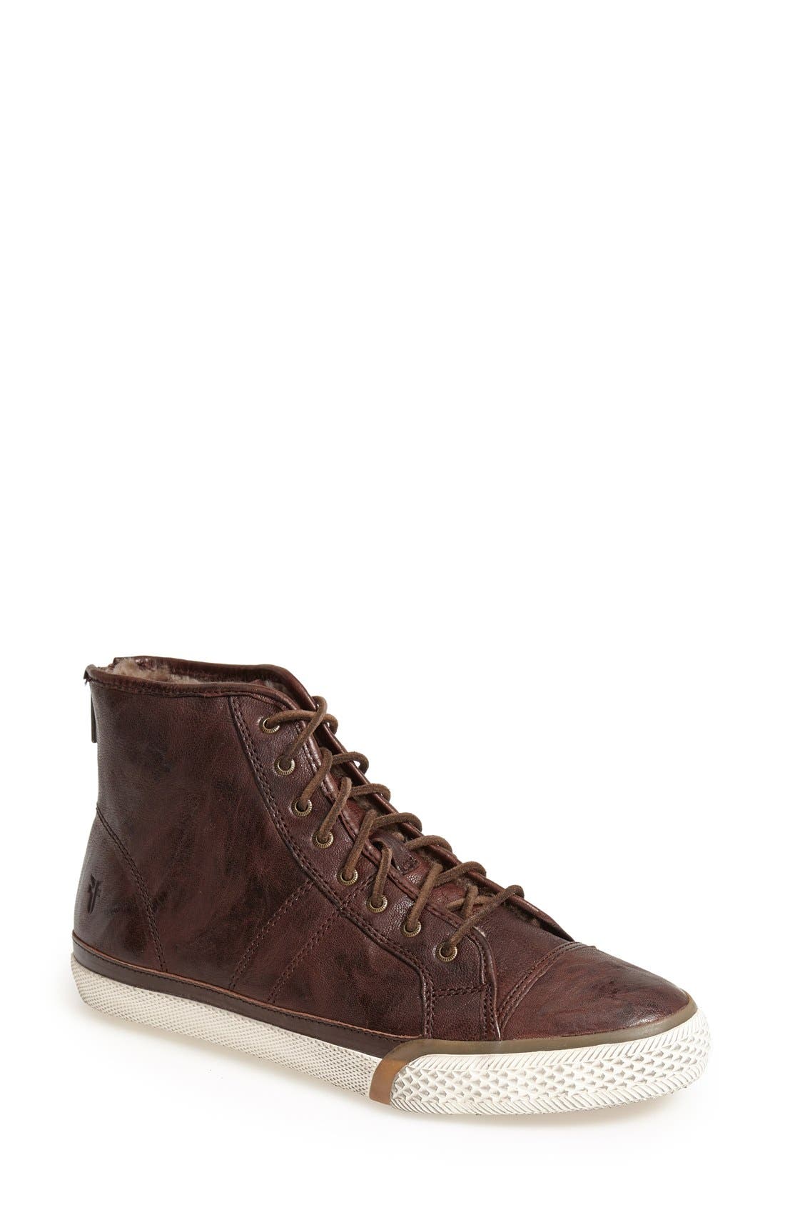 frye shearling sneakers