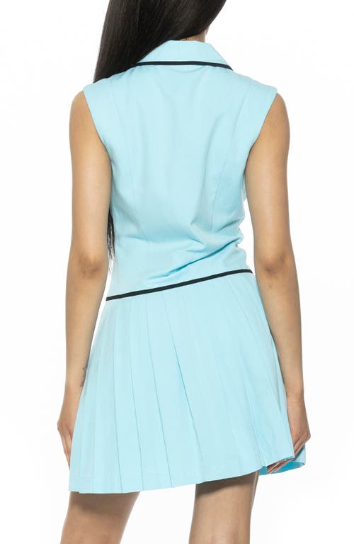 Shop Alexia Admor Lilyana Sleeveless Fit & Flare Minidress In Halogen Blue