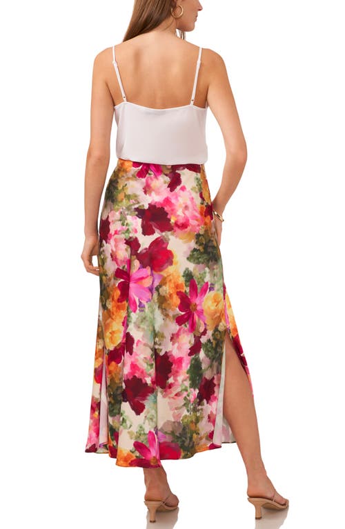 Shop Vince Camuto Aline Floral Maxi Skirt In Antique White