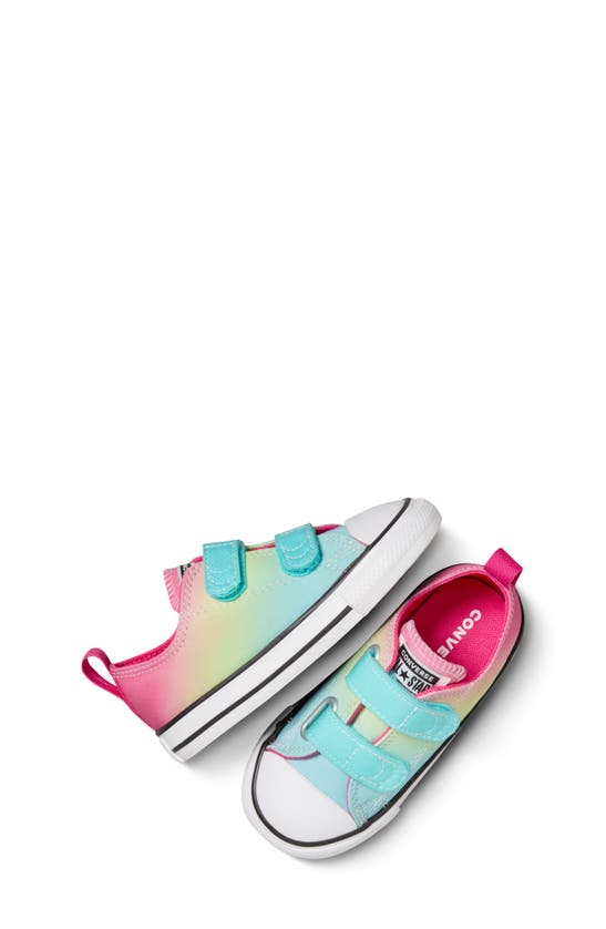 Shop Converse Kids' Chuck Taylor® All Star® 2 V Sneaker In Triple Cyan/ Chaos Fuchsia