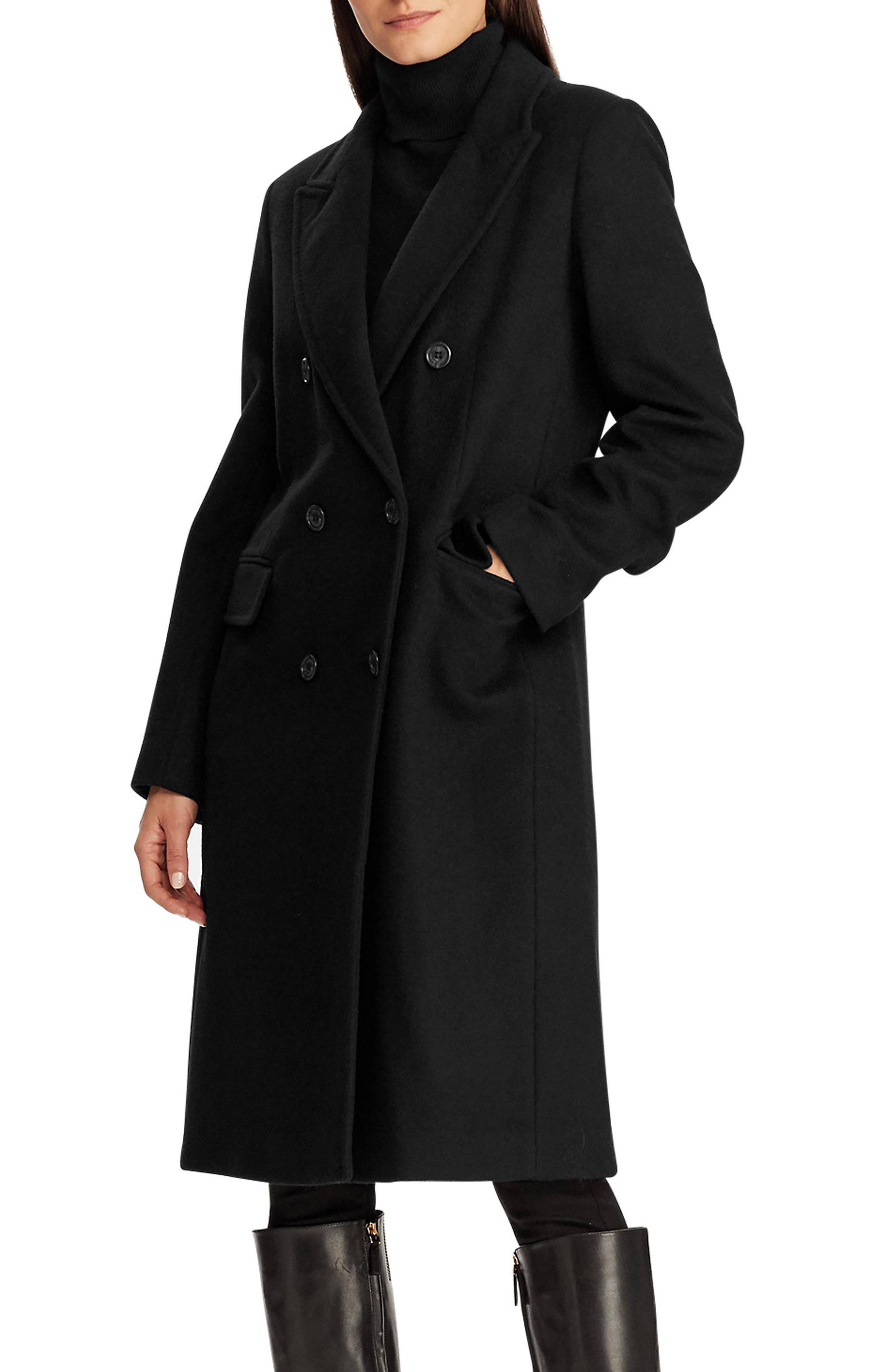 double breasted wool overcoat