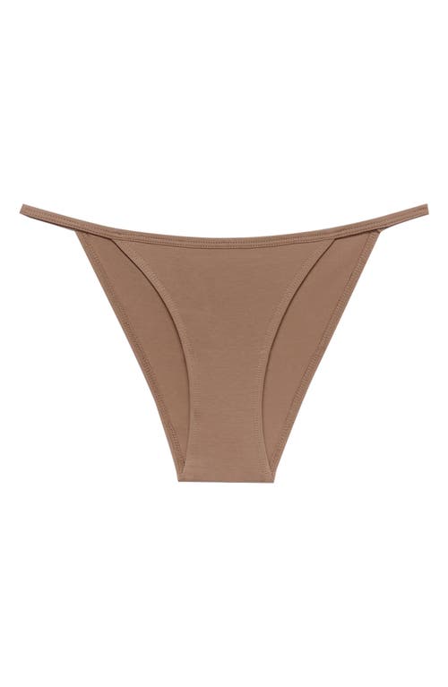 Shop Cuup The Cotton String Bikini In Taupe