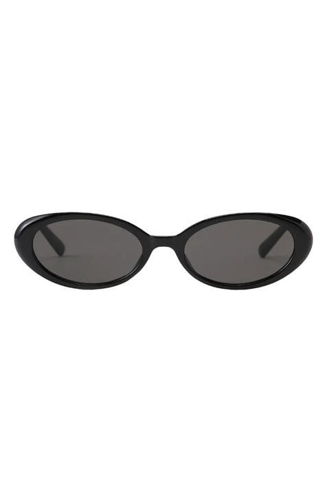 Chanel Black and Silver Oval Sunglasses - Ann's Fabulous Closeouts