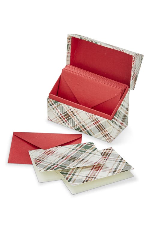 tag Holiday Plaid Note Card Set in Multi 