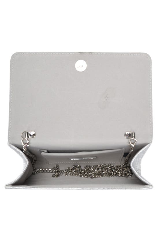 Shop Starlet Rhinestone Flap Clutch In Silver