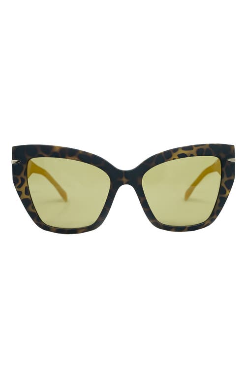 Shop Mita Sustainable Eyewear 56mm Gradient Cat Eye Sunglasses In Matte Demi/mt Cl Yellow