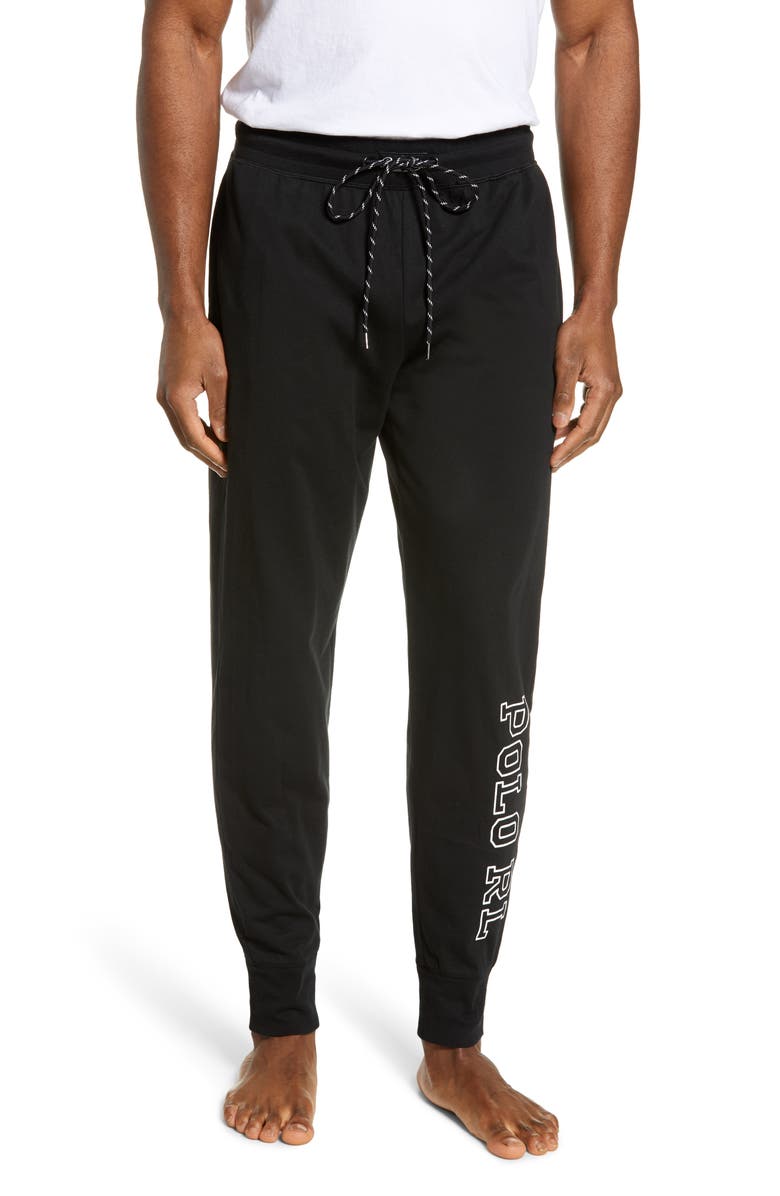 POLO RALPH LAUREN Logo Knit Jogger Pants, Main, color, POLO BLACK