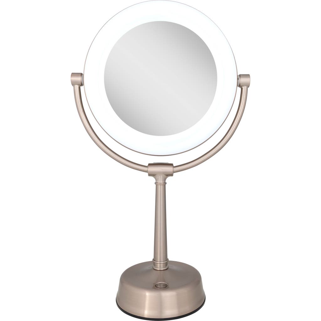 Zadro Lexington Lighted Makeup Mirror With 10x/1x Magnification In Rose Gold