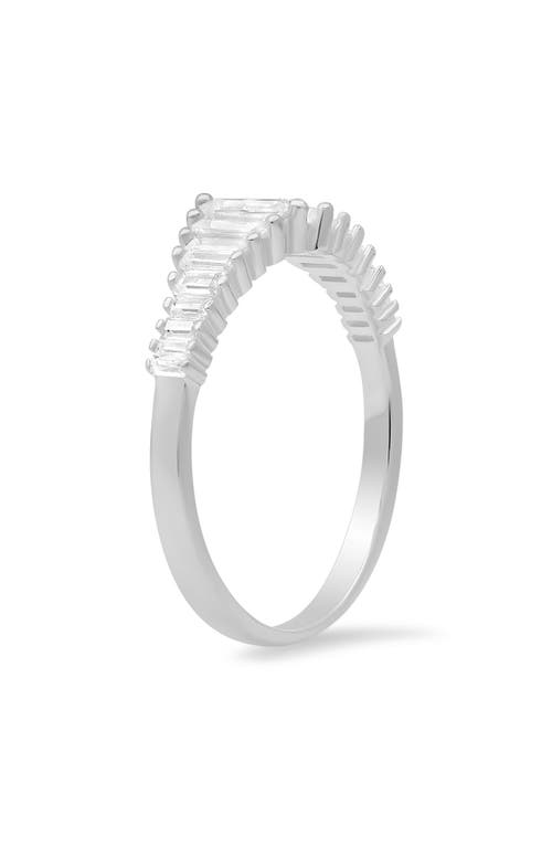 Shop Queen Jewels Sterling Silver Cz Baguette Cut Deco Ring