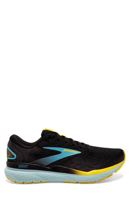 Shop Brooks Ghost 16 Running Shoe In Black/forged Iron/blue