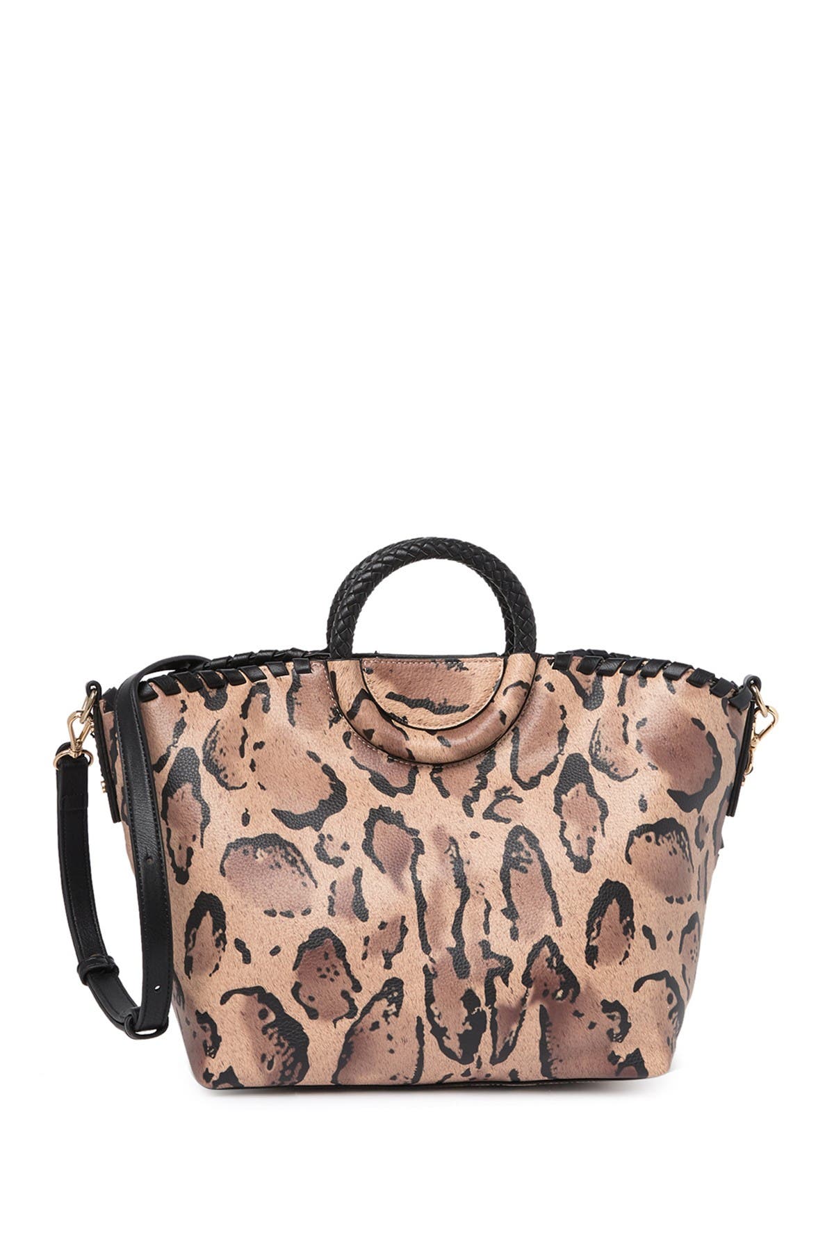 Sole Society Eda Top Handle Satchel In Dark Brown