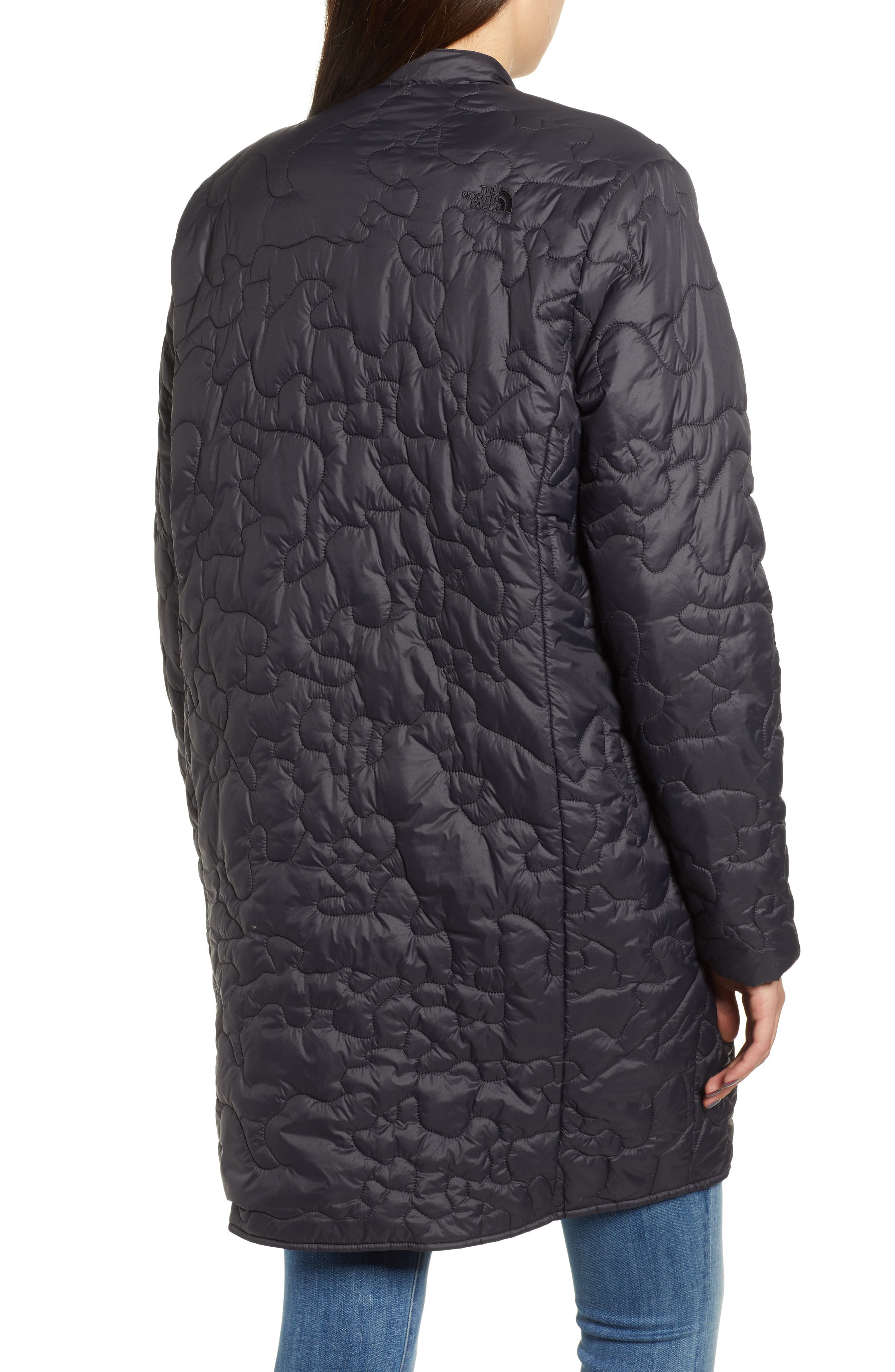 the north face men's alphabet city quilted logo hooded jacket