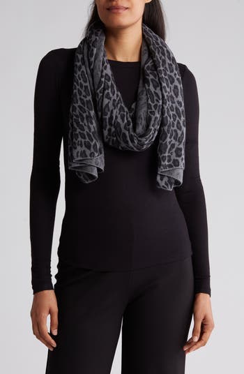 Portolano Leopard Print Wool Blend Scarf | Nordstromrack